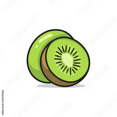 kiwi isolated on white background