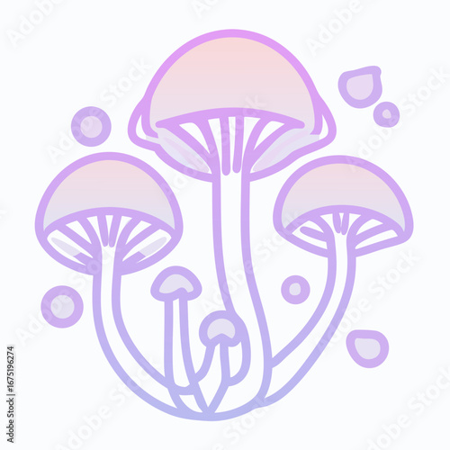 vector illustration of mushrooms