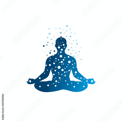 illustration of a yoga pose in the lotus