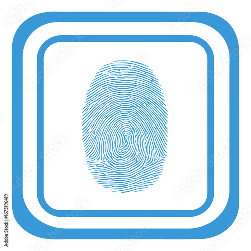 fingerprint icon vector illustration