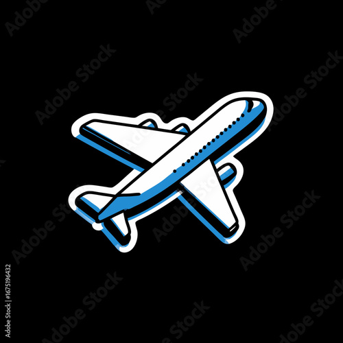airplane on a white background