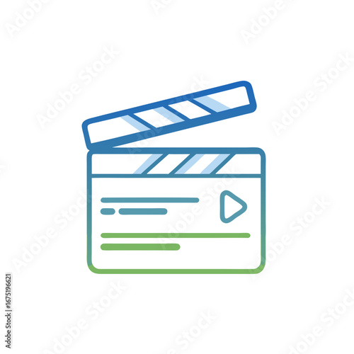 movie clapper board icon