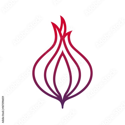 red onion vector illustration