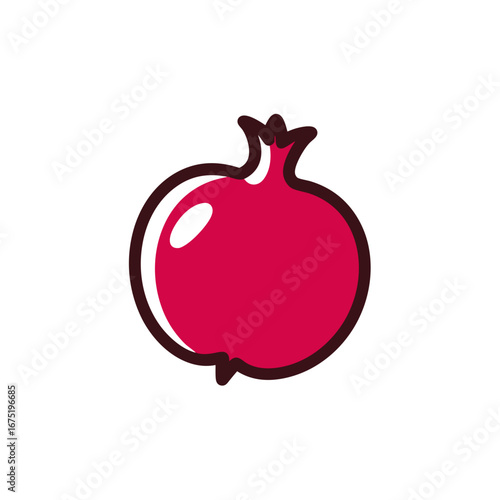 pomegranate isolated on white background