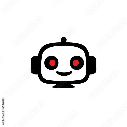 vector illustration of a cartoon robot