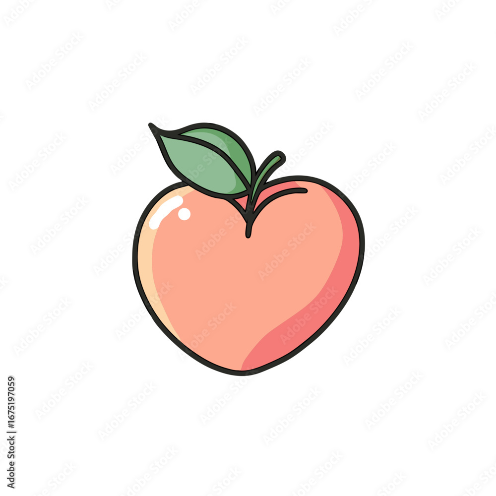 Fototapeta premium heart shaped apple