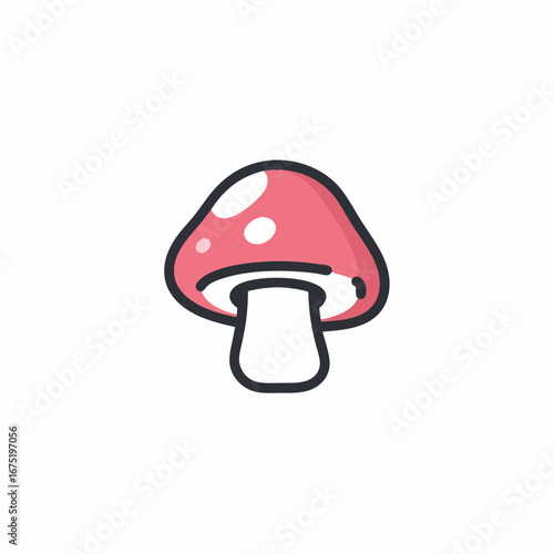 red mushroom on white background