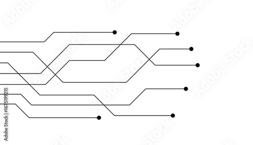 Abstract futuristic circuit board Illustration, Circuit board with various technology elements. Circuit board pattern for technology background. Vector illustration