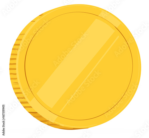 Shiny gold coin illustration