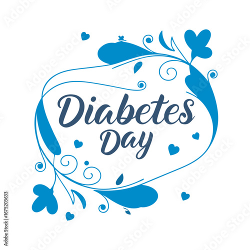14th of November world diabetes day awareness poster. Vector illustration.