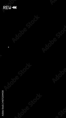 Black Screen VHS tape rewind retro vintage loop. VHS tape rewind. 4k Video Background Overlay Loop
