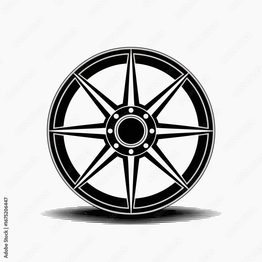 Obraz premium vector compass icon