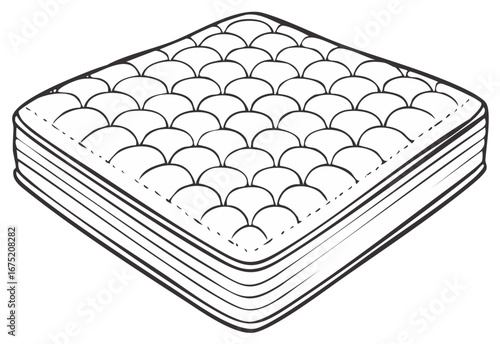 Square mattress illustration