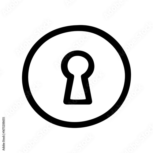 Keyhole doodle vector icon