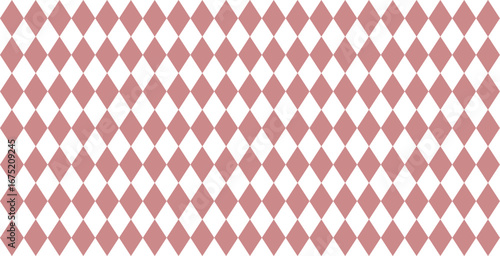 Seamless harlequin pattern with red diamonds on a white background. eps 10