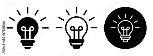 Idea Icon Collection Glyph & Mixed Style