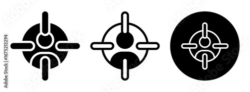 Target Audience Icon Collection Glyph & Mixed Style