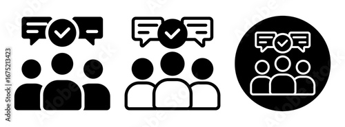 Focus Group Icon Collection Glyph & Mixed Style
