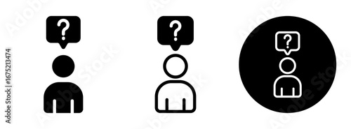 Unknown Person Icon Collection Glyph & Mixed Style