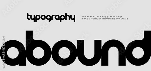 Minimal modern logo alphabet font. Typography abstract minimalist sans serif typeface technology, electronic, music, creative logos fonts. vector illustration