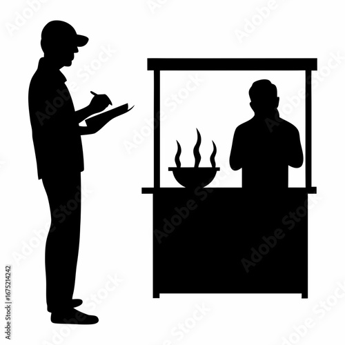 Street Food Vendor Silhouette
