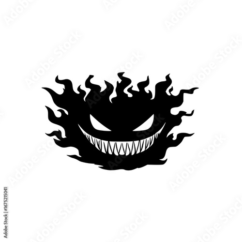 Angry emoticon inside fire icon symbolizing intense emotion fury and digital expression vector