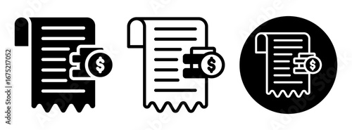 Expense Icon Collection Glyph & Mixed Style
