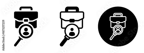 Vacancy Icon Collection Glyph & Mixed Style