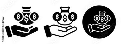Monetary Icon Collection Glyph & Mixed Style