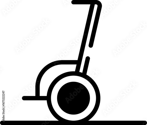 Minimalistic Modern Rounded Outline Segway Icon