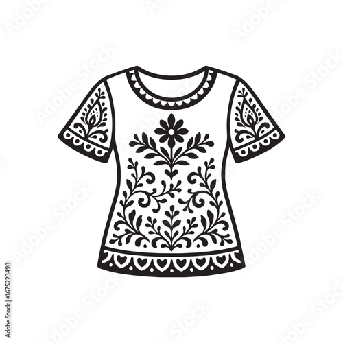 female shirt with motive design 