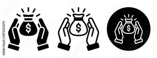Monetary Icon Collection Glyph & Mixed Style