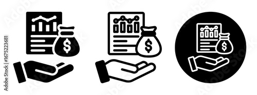 Costs Icon Collection Glyph & Mixed Style