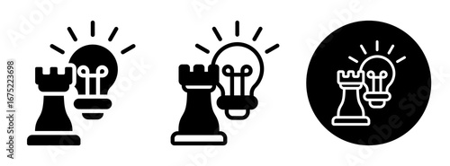 Strategy Icon Collection Glyph & Mixed Style