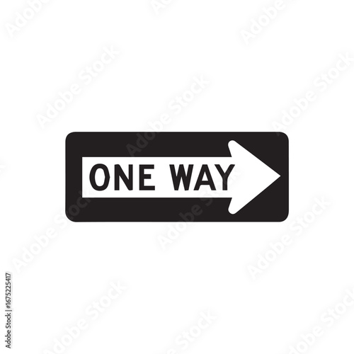 one way road sign 
