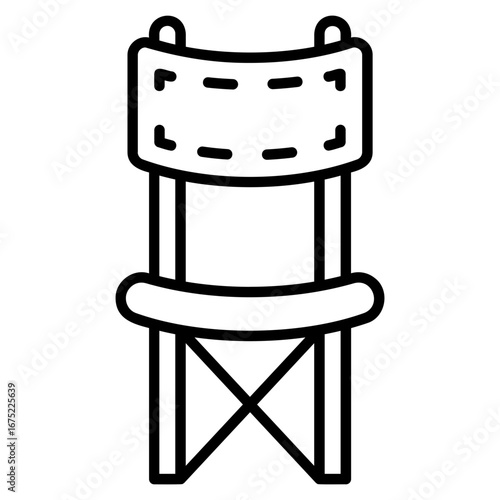 Camping Chair vector icon. Adventure icon line style. perfect use for logo, presentation, website, and more. modern icon design outline style 