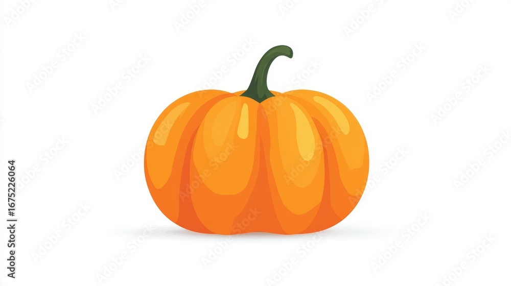 Obraz premium an orange pumpkin - simple flat icon isolated on white background