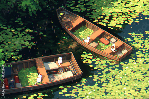 boat on the lake