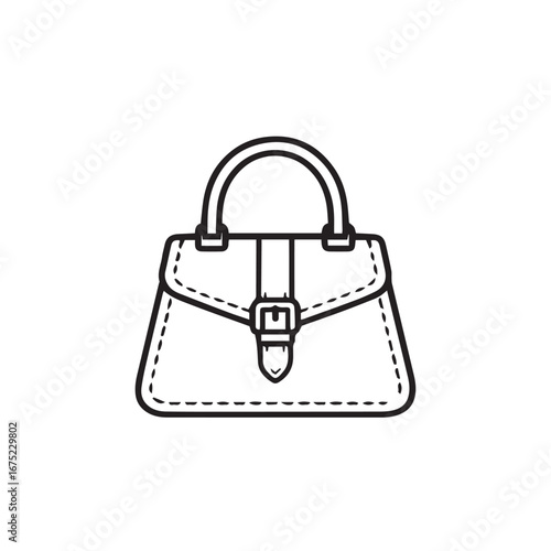 black and white leather bag