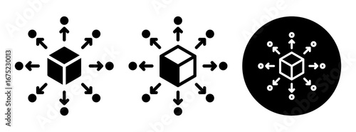 Decentralization Icon Collection Glyph & Mixed Style