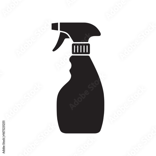 black vector spray bottle