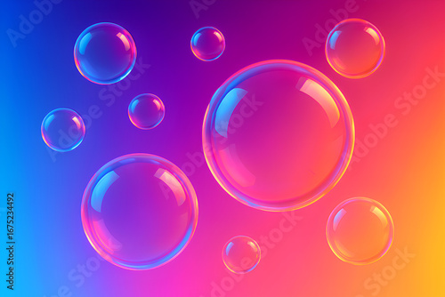 Floating Glass Bubble Abstract