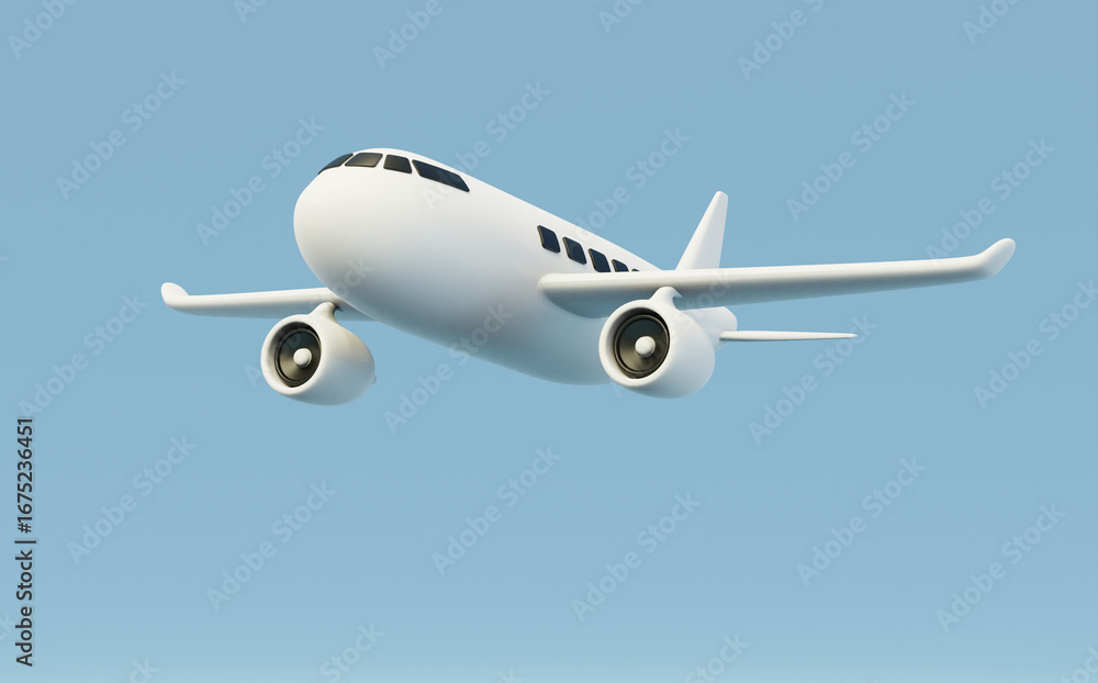 Obraz premium Aerospace aircraft Transport Passenger Civil airliner 3D