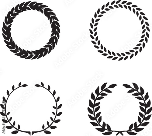 set of laurel wreaths