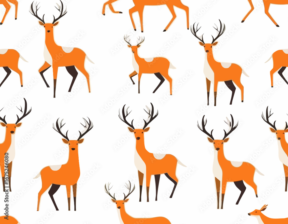 Naklejka premium Deer digital Art, Intricate Powerful and Ready for Print or Web, Sharp Details. Strong Identity. Timeless Design, Symbolize Strength