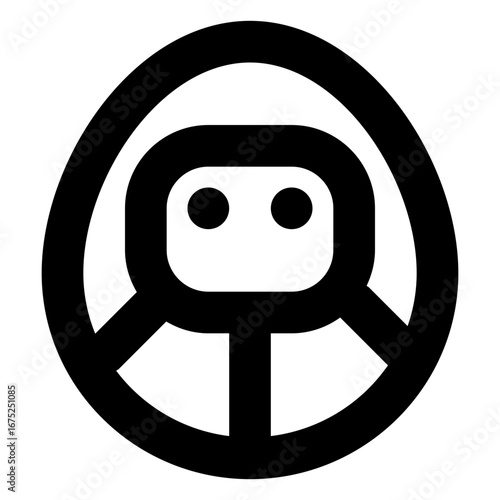 Daruma Outline Icon