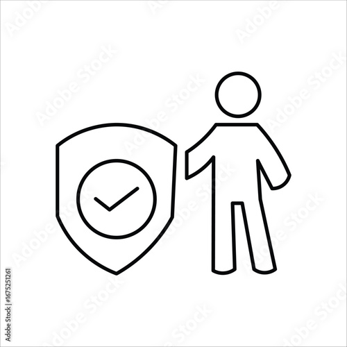 assurance icons. simple line vector illustration