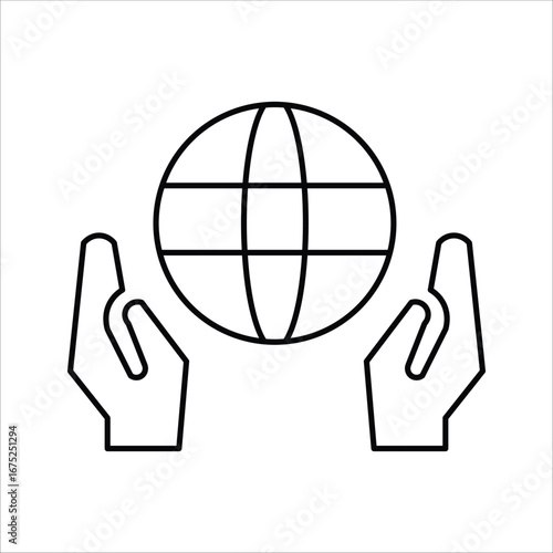 responsibility icons. simple line vector illustration