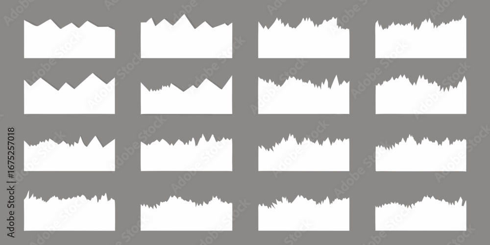 custom made wallpaper toronto digitalCollection of jagged white torn paper edges on a gray background