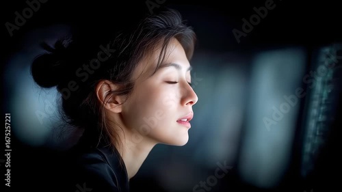 Wallpaper Mural Focused Female Analyst Insights Data Torontodigital.ca